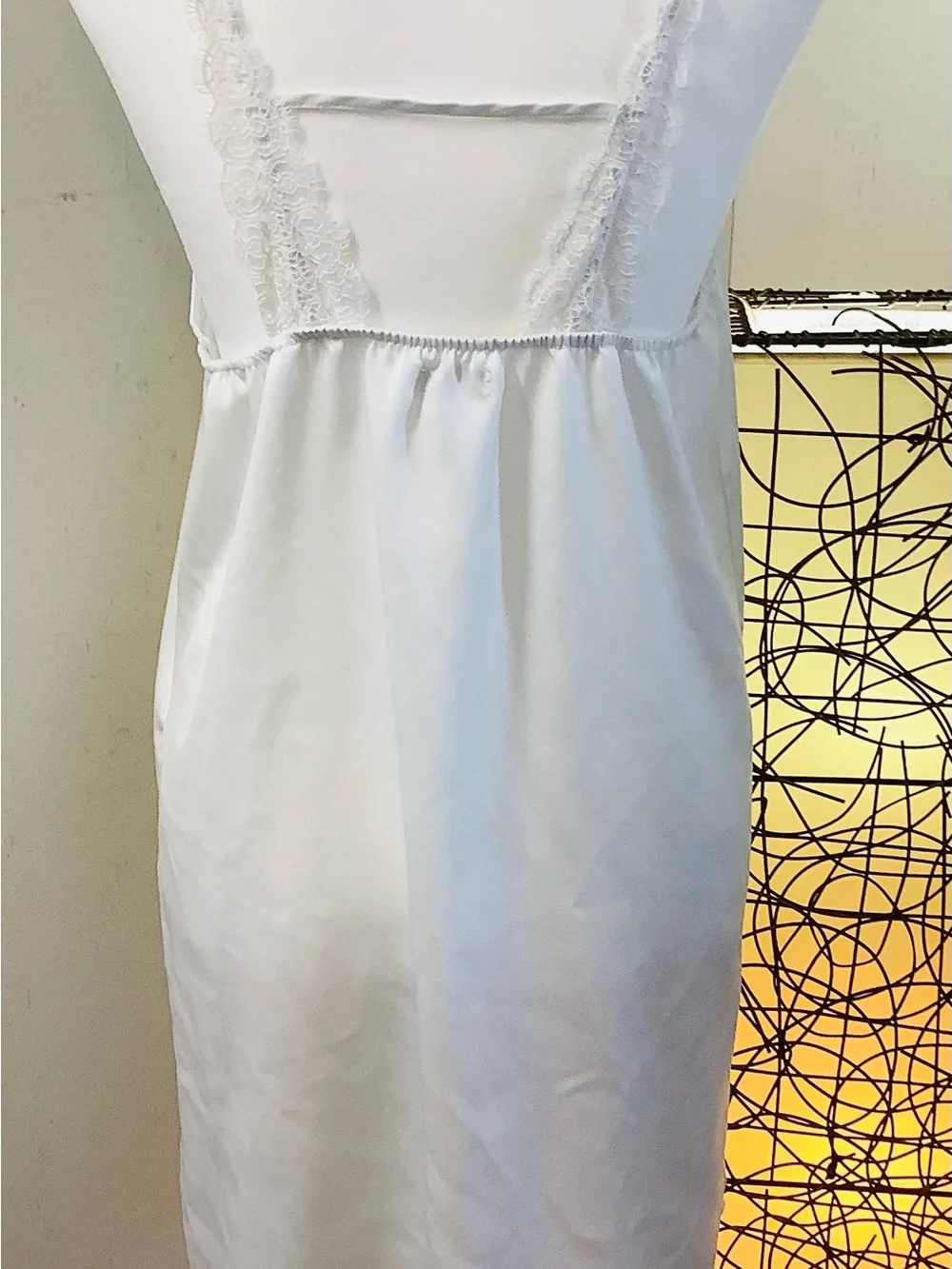 Splendid White Satin Maxi Slip Skirt